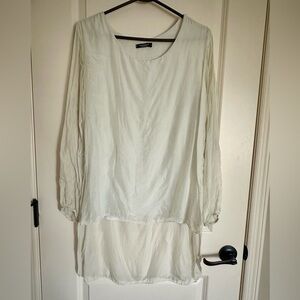 Alice Rinaldi Silk Long Sleeve High-Low Tunic